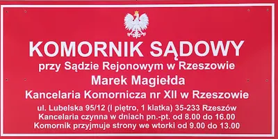 Komornik Sądowy przy Sądzie Rejonowym w Rzeszowie Marek Magiełda